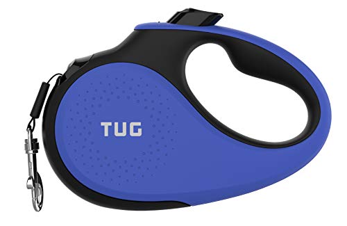 TUG 360° Tangle-Free Retractable Dog Leash with Anti-Slip Handle | 16 ft Strong Nylon Tape | One-Handed Brake, Pause, Lock (Small, Blue) - color: Blue, size: Small