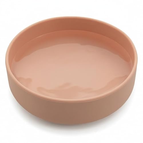 Should We Go? Dog Water Bowl - The Perfect Dish No-Spill, Less Mess Non-Tippable Water & Food Bowl, Pure Silicone with Suction Cup, Fits 8 Cups 9.5" Across x 2.5" Tall, Ideal for All Pets, Large-Blush - color: Blush, size: Large (9.5” Across and 2.5” Tall
