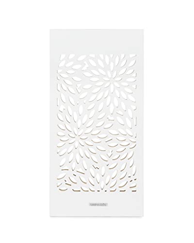 Cardinal Gates Decorative Wooden Freestanding Pet Gate - 4 Panel 15" W x 30" H - Expandable Indoor Barrier for Small/Medium Pets - Portable Puppy Gate - Great for Hallways and Doors - White Starburst