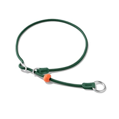 HowGo Slip Collar for Dogs,No Pull Adjustable Martingale Collar for Training, Nylon Rope,Dual Stopper and Durable Aluminum Hardware,Spring-Loaded,for Small Medium Large Dogs(Green) - color: Green