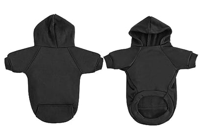 Idepet Pet Dog Hoodies Dog Clothes for Small Dogs Vest Chihuahua Clothes Warm Coat Jacket Autumn Puppy Outfits Cats Dogs Clothing(M,Black) - color: Black, size: Medium