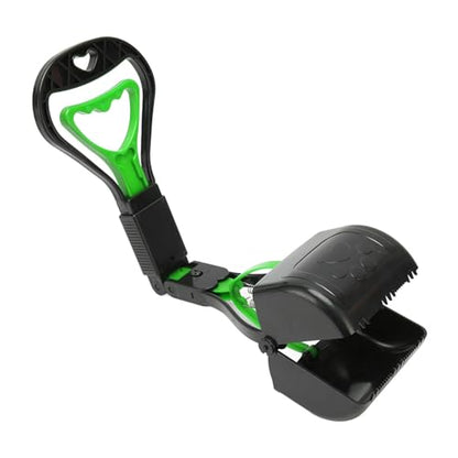Pet Pooper Scooper Multipurpose Long Handle High Strength Folding Portable Dog Poop Scooper for Outdoor (Green)