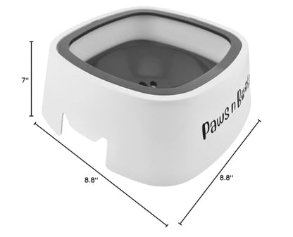 Spill-Proof Pet Bowl No Spill, Non-Slip, Slow Feeding Water Bowl 1.5L, with Floating Disk, Indoor/Outdoor Use, Perfect for Travel Use. No More Wet Socks, Keep The Floor Dry with The Aqua-Shield Bowl