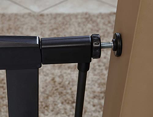 Midwest 29" Steel Walk-Thru Dog Gate, Graphite | Pressure Mounted, Expands 29.5"- 38" Wide, Auto-Close Door, Spring-Loaded Latch, Includes Two 3" Extensions - color: Graphite, size: 29-Inch
