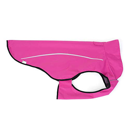 Mile High Life Dog Raincoat, Adjustable Waterproof Reflective Rain Jacket for Small Medium Large Dogs, Lightweight Breathable Pet Rain Coat with Leash Hole(Hot Pink,XXS Chest 16-19") - color: Hot Pink, size: XXS Chest 16"-19"