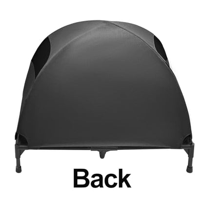 Love&go Elevated Dog Bed with Canopy, Raised Dog House, Elevated Dog Tent (M - Black Bed with Canopy, Medium-29.9x19.5x5.5 inch) - color: M - Black Bed with Canopy, size: Medium-29.9x19.5x5.5 inch