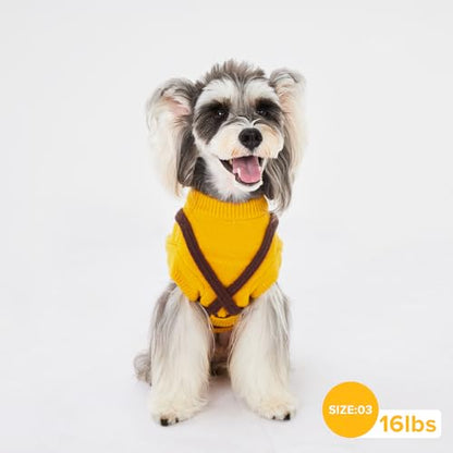 Dachshund Sweater for Fall Winter, 2-Leg Dog Knitwear with Suspender Design, Cozy Pullover Dog Clothes for Small & Medium Breeds (Size 2(6-11lbs)) - size: Size 2(6-11lbs)