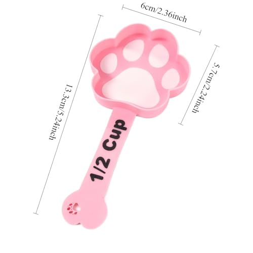 Personalized Cat Dog Food Scoop Custom Dog Food Measuring Cup with Name Pet Accessories Gifts for Pet Lover - color: Gray