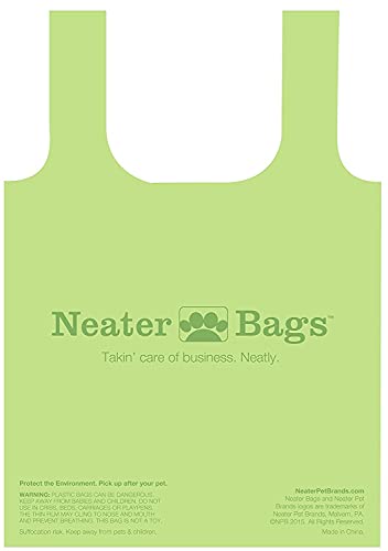 Neater Pet Brands Neater Bags Dog Waste Bag, No Rolls - Dog Poop Bags Dispense One at a Time, Doggie Poop Bag with Easy-Tie Handles, Dispenser Attaches to Any Leash (210 Count, Pink Chevron) - size: 210 Bags + Pink Dispenser