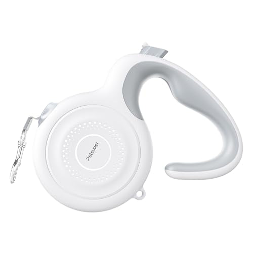 16Ft Auto-Brake Retractable Dog Leash for Middle Large Dogs 360° Tangle-Free Strong Nylon Tape and Ergonomic Anti-Slip Soft Handle One-Handed Brake Pause Lock - size: 16 Ft Auto-Brake Retractable Dog Leash