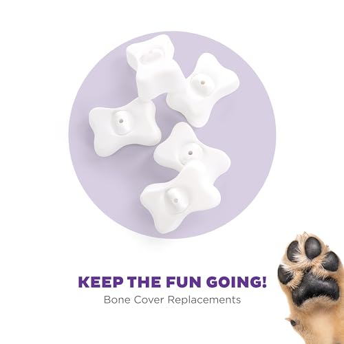 Outward Hound by Nina Ottosson Bone Replacement Parts for Interactive Dog Puzzles - DogBrick, DogTornado, DogSmart, PuppyTornado, PuppySmart, 5-Pack, White - color: Extra Bones (White) - 5 Pack