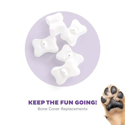 Outward Hound by Nina Ottosson Bone Replacement Parts for Interactive Dog Puzzles - DogBrick, DogTornado, DogSmart, PuppyTornado, PuppySmart, 5-Pack, White - color: Extra Bones (White) - 5 Pack