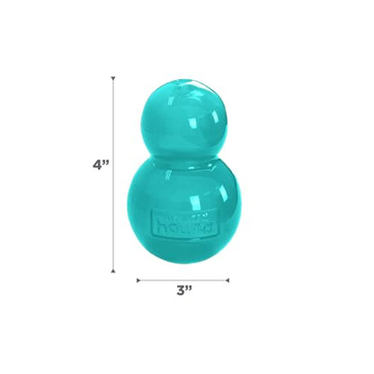 Outward Hound Double-Tuff Stuffable Dog Toy, Medium Blue, 3.9" x 2.5" – Treat Dispensing Chew Ball for Small to Medium Dogs, Interactive Puzzle Toy for Enrichment & Slow Feeding - color: Double-Tuff Stuffable (Blue)