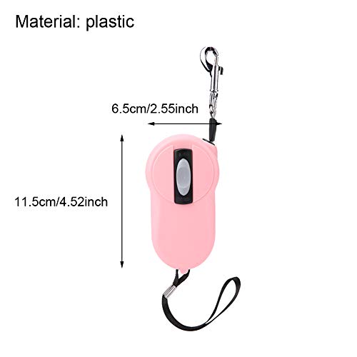 Naroote Retractable Dog Leash, Cat Leash Heavy Duty Pet Leash with Nylon Reflective Tape 2 Meter Dog Walking Leash Dog Leash for Small Dogs for Small Medium Large Dogs (Roseate)