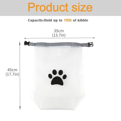 Roll Top Dog Food Travel Bag 42cup,Travel Dog Food Container,Reusable EVA Dog Food Bag,Waterproof Dog Kibble Container,Dog Camping Essential-Ideal for Dog Boarding,Weekend Getaways