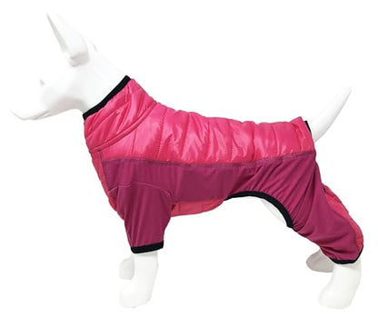 Pet Life ® Aura-Vent Lightweight 4-Season Stretch and Quick-Dry Performance Full Body Dog Coat Pet Jacket - color: Pink, size: Large