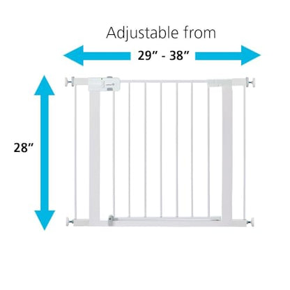 Safety 1st Easy Install 28'' Walk Thru Gate, Fits Between 29'' and 38'', Black, 1-Pack,(GA105CBLK) - color: Black, size: 1-Pack