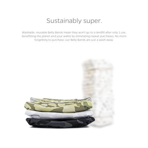 Pet Parents® Washable Belly Bands for Male Dogs (3pack) + Extendrs® of Durable Dog Diapers Male, Premium Male Dog Diapers & Dog Wraps (X-Small, Camo) - color: Camo, size: X-Small (11-13")