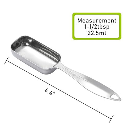 1PCS 1-1/2tbsp (22.5ml) Single Measuring Spoon, Individual Stainless Steel Long Handle Measure Teaspoon Only - size: 1.5tbsp|22.5ml|3/4oz