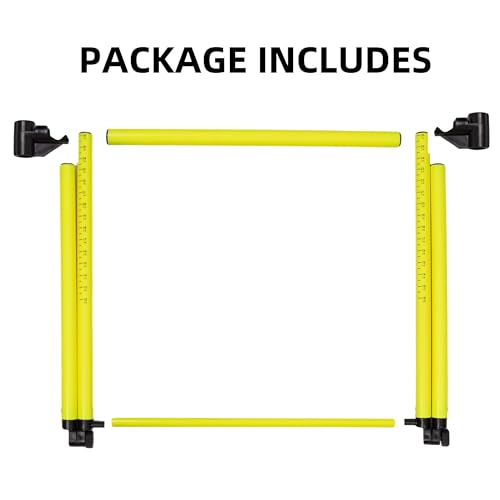 3Pcs Hurdles Training Equipment, Adjustable Height Hurdles Track and Field, Agility Speed Jumping Training Equipment for Soccer Basketball Football Dogs, Detachable-Green