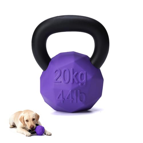 MECOOL Indestructible Dog Toy for Aggressive Chewers - Heavy Duty Chew Ring with Durable Nylon and Treat Dispenser Rubber Base, Interactive Food Puzzle Dog Chew Toy,Large Purple - size: L Purple
