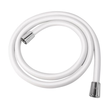 Extra Long Replacement Shower Hose Extension Handheld Shower Head Hose 59 Inches Flexible and Durable with Brass Insert and Nut rv shower head with hose - color: White, size: 59 Inches