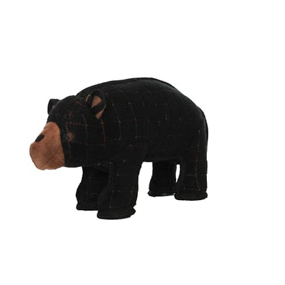 TUFFY - World's Tuffest Soft Dog Toy - Zoo Bear - Squeakers - Multiple Layers. Made Durable, Strong & Tough. Interactive Play (Tug, Toss & Fetch). Machine Washable & Floats - color: Black Bear