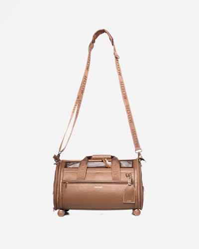 MOOR NYC Luxury Made Travel Bag. A Unique Pet Travel Bag Design for Dogs or Cats. TSA Approved (Cocoa Luxury Travel Bag) - color: Cocoa Luxury Travel Bag