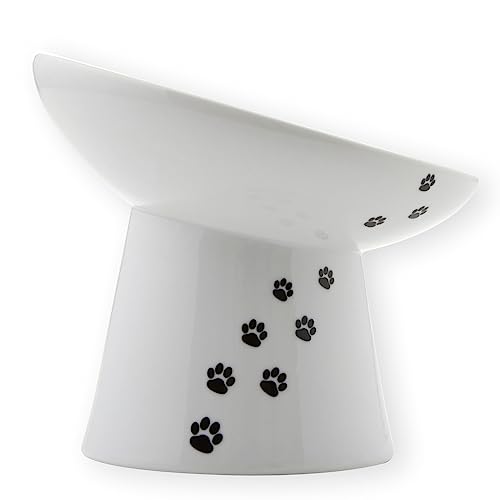 Necoichi Raised Dog Food Bowl, Elevated, for Dogs and Cats, Pets Feeding Feeder Non-Slip for Small Dogs Dishwasher and Microwave Safe, No.1 Seller in Japan! (Dog, Extra Wide Tilted) - size: Extra Wide (Pack of 1)
