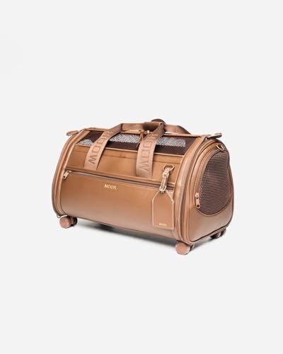 MOOR NYC Luxury Made Travel Bag. A Unique Pet Travel Bag Design for Dogs or Cats. TSA Approved (Cocoa Luxury Travel Bag) - color: Cocoa Luxury Travel Bag