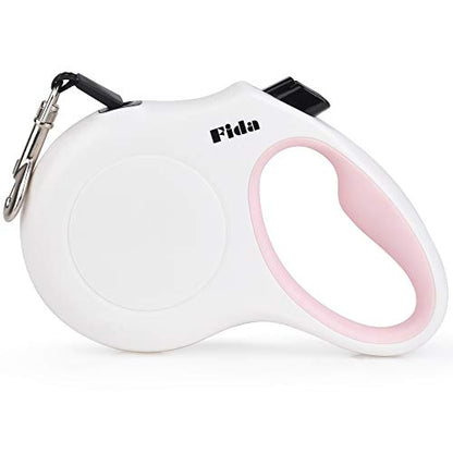 Fida Retractable Dog Leash X-Small Breed, 10 ft Durable Pet Walking Leash for Extra Small Dogs/Cats/Small Animals up to 18 lbs, 360° Tangle Free, White - color: White, size: X-Small