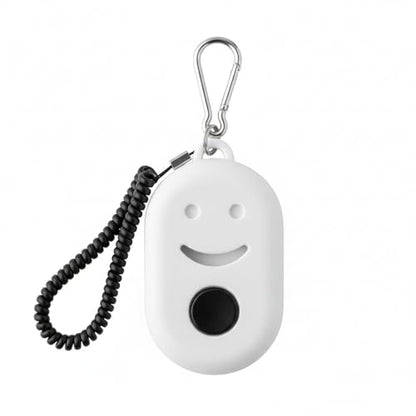 Dog Training Clicker with Wrist Strap - Ergonomic Mechanical Sound Signal for Obedience & Trick Training, Durable PP Plastic (1 Pack) - color: White