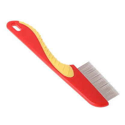 Pet Comb Cat Comb Dense Teeth Massage Clean Hair Stainless Steel Animal Grooming Brushes 5Pcs