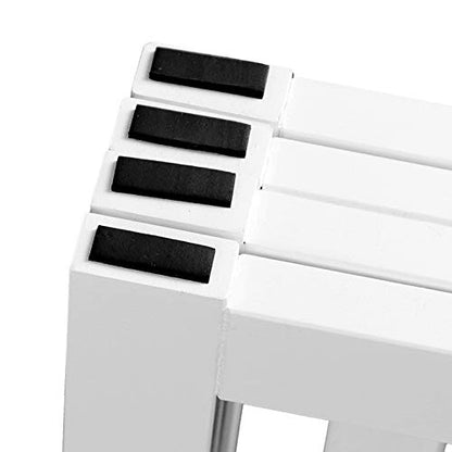 WELLAND Wooden Freestanding Pet Gate, 4 Panel 24 Inch Step Over Fence, Expands Up to 80" Wide, Foldable Indoor Dog Gate Puppy Safety Fence, White - color: White, size: 4 Panel 80" Wide