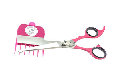 No Buzz Clipper + Sharpener by Scaredy Cut Silent Home Pet Grooming Kit, Pink, Right-Handed - size: 17pc RH + Sharpener, Pink
