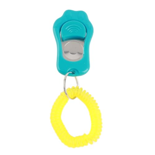 Adjustable Dog Training Clicker, 3 Gears Claw Shaped with Wrist Strap, Sky Blue - High, Medium, Mute Sound Modes, Comfortable Wear for Dogs and Cats (Blue) - color: Blue