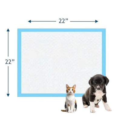 Puppy Pee Pads, 200 Count, 22 x 22 Inch Dog Wee Wee Training Pads, Leak-Proof Quick Absorb 6-Layer Design for Pet Potty Training, Ideal for Puppies, Cats, Rabbits, Guinea Pigs, Blue - size: Blue-200 Count