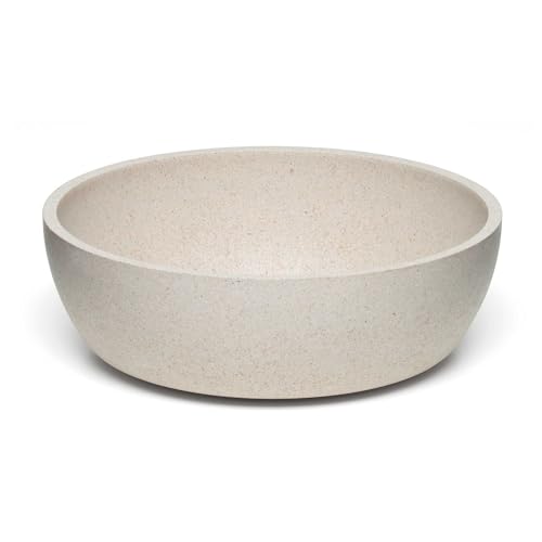 Loving Pets - Dolce Bamboo - Eco-Friendly Pet Bowls & Dishes for Dog, Cats, Puppy Food and Water Bowl -Sustainable and Dishwasher Safe, Made with Real Bamboo (Small, Oat-Beige) - color: Oat Beige, size: Small Bowl