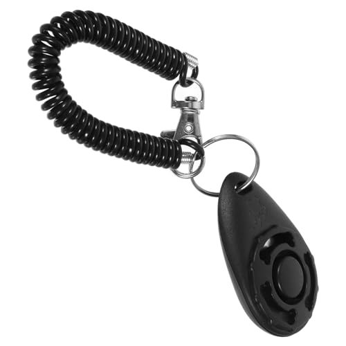 Happyyami Portable Pet Training Clicker and Whistle with Wrist Strap Durable Dog Training Tool for Behavior Correction Enhances Auditory Response Convenient Clicker for