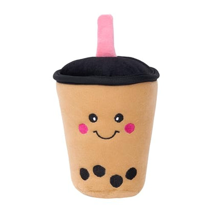 ZippyPaws NomNomz - Dog Squeaky Toys to Keep Them Busy, Funny Food Plush for Small & Medium Dogs, Cute Stuffed Puppy Toy, Pet Products, Gift for Dogs of All Breeds, Soft and Cuddly - Boba Milk Tea - color: Boba Milk Tea