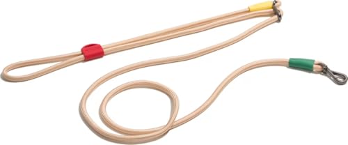 Wild One Hands-Free Adjustable Rope Dog Leash, Standard: 4' to 8.5' Long, .5" Wide, Adjustable for Crossbody, Waist & Handheld, Tan - color: Tan