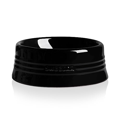 SWEEJAR Gradient Dog Bowl, Ceramic Dog Food Dish for Puppy and Large Dog, Porcelain Pet Bowl for Food and Water (Medium (18oz), Black) - color: Black, size: Medium (18oz)