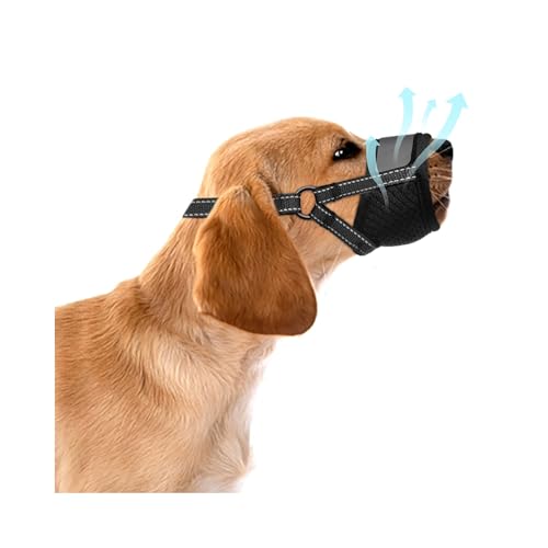 Dog Muzzle for Big Dogs - Soft Mesh Dog Muzzle Extra Large Sized Air Mesh | Adjustable Muzzles to Prevent Biting Barking Chewing Allows Panting Drinking - size: Extra Extra Large
