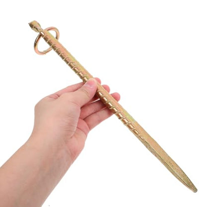 OUNONA 12.8 Inch Steel Tie Out Stake for Cattle Sheep Goat with Strong Ring Ground Anchor for Livestock Tying in Pastures and Outdoor Use