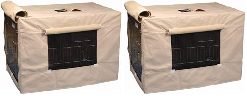 PRECISION PET PRODUCTS Indoor Outdoor Crate Cover for Size 3000 Crates Tan (Pack of 2) - color: Tan, size: Medium (Pack of 2)