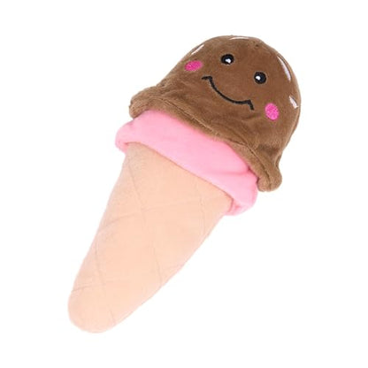 ZippyPaws NomNomz - Dog Squeaky Toys to Keep Them Busy, Funny Food Plush for Small & Medium Dogs, Cute Stuffed Puppy Toy, Pet Products, Gift for Dogs of All Breeds, Soft and Cuddly - Ice Cream - color: Ice cream