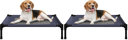 PETMAKER Elevated Dog Bed Cover - 30x24-Inch Replacement Pet Bed Cover with Mesh Panel - for Indoor/Outdoor Use - Dog Cot Not Included (Blue) (Pack of 2) - size: Medium (Pack of 2)