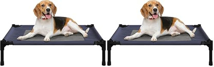 PETMAKER Elevated Dog Bed Cover - 30x24-Inch Replacement Pet Bed Cover with Mesh Panel - for Indoor/Outdoor Use - Dog Cot Not Included (Blue) (Pack of 2) - size: Medium (Pack of 2)