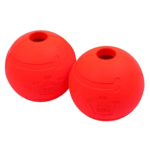 Chew King Flavored Rubber Ball Collection, 3 Inch Beef Flavor Rubber Balls 2-Pk - color: I) 3" 2-Pack (Beef)