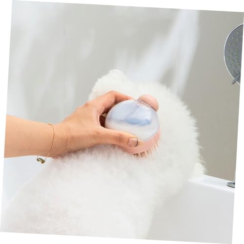 balacoo Pet Bath Brush Shampoo Dispenser Multi-functional Massage Tool for Dogs and Cats Ergonomic Silicone Scrubber for Easy Bathing and Grooming for Puppy and Kitten Care